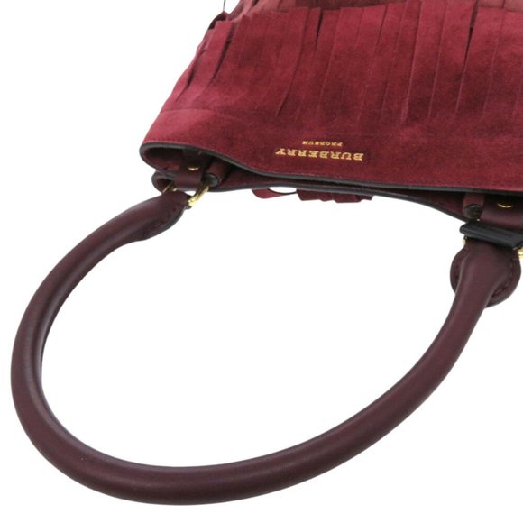 BURBERRY Suede Leather Bordeaux Bag 1323BURBERRY - Picture 7 of 10